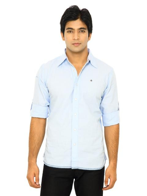 Wrangler Men Mark Rodeo Riveted Blue Shirts