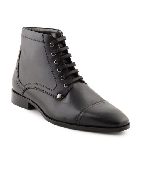 Enroute Men Leather Black Formal Shoes