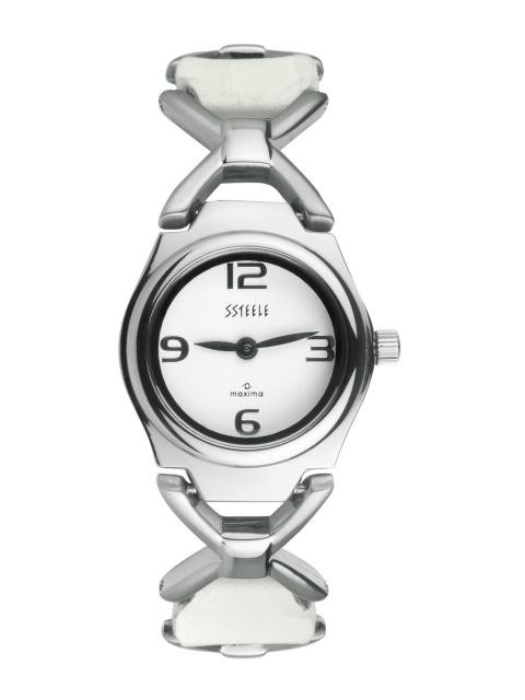 Maxima Women White Dial Watch