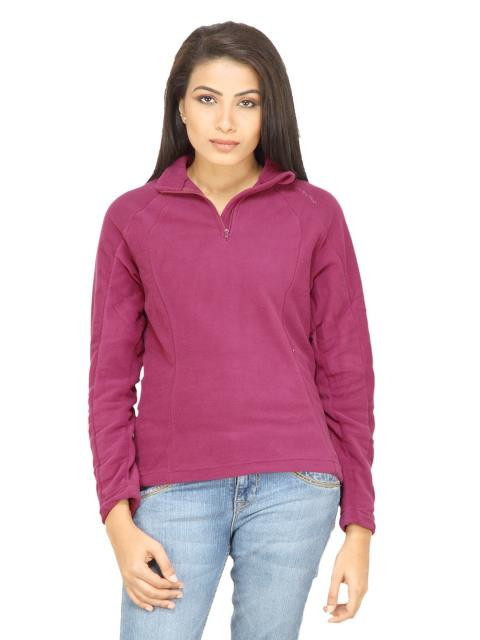Quechua Women  Fleece Magenta Sweatshirt