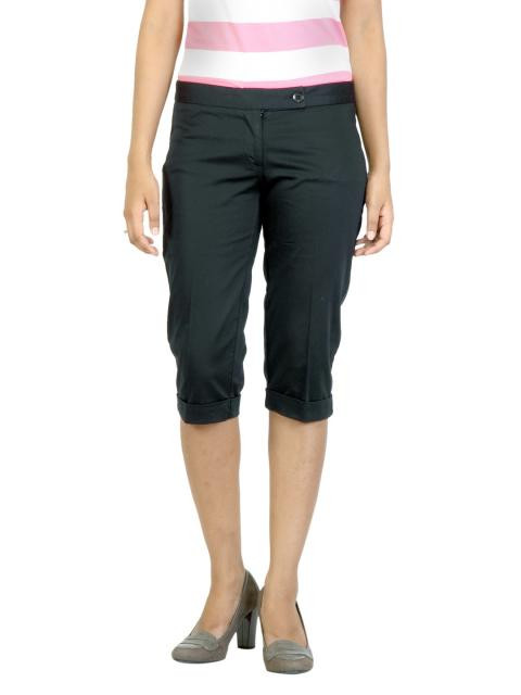 United Colors of Benetton Women Black Capris