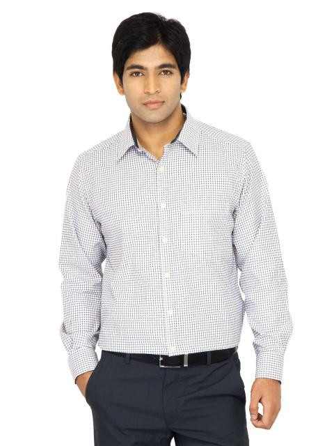 Indigo Nation Men Check White Shirt