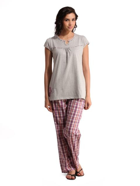 SDL by Sweet Dreams Women Grey Night suits