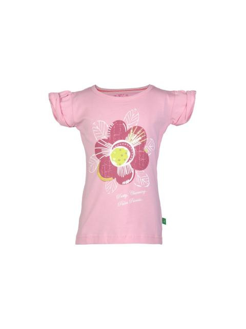 Gini and Jony Girls Printed Pink Top