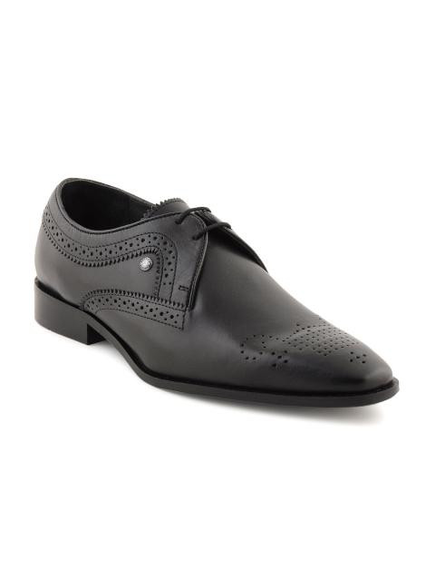 Enroute Men Leather Black Formal Shoes