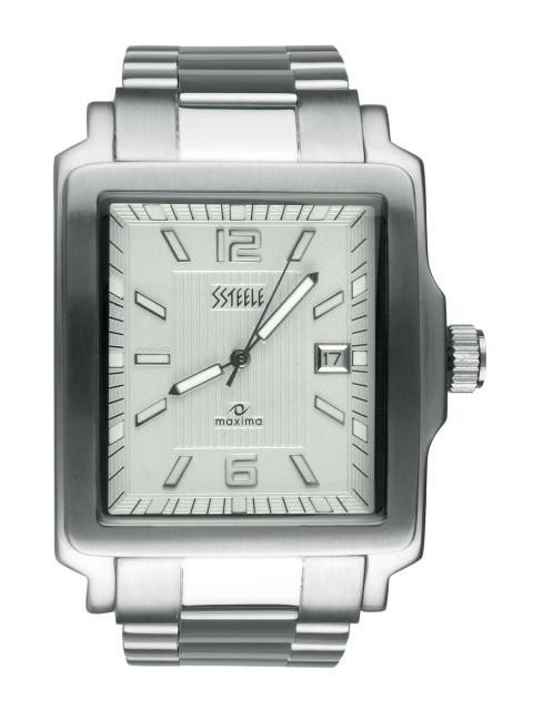 Maxima Ssteele Men White Watch