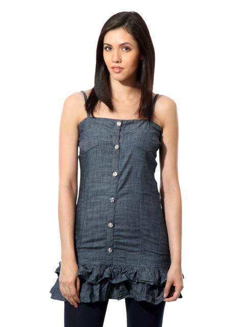 Sepia Women Hip Street Blue Tunic