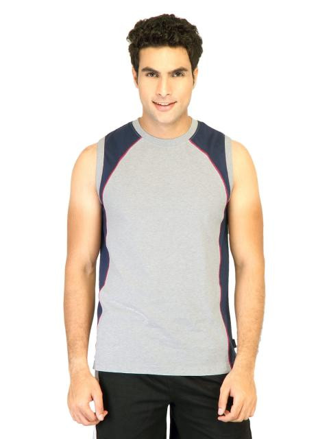 Hanes Men Sleeveless Crew Grey Innerwear T-shirt