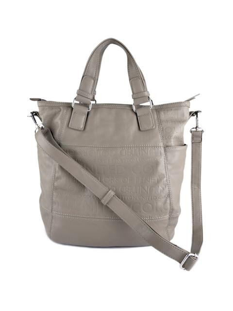 United Colors of Benetton Women Solid Grey Handbags