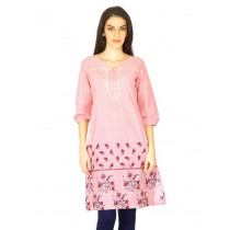 W Women Printed Pink Kurtas