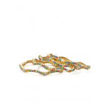 Royal Diadem Set of 4 Golden Bangles
