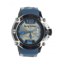 Being Human Men Grey Dial Blue Strap Watch