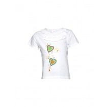 Ant Kids Girl's White Little Heart Kidswear