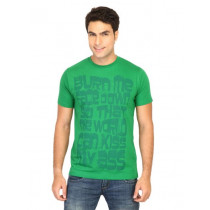 Probase Men Printed Green Tshirts