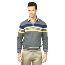 U.S. Polo Assn. Men Solid Charcoal Sweater