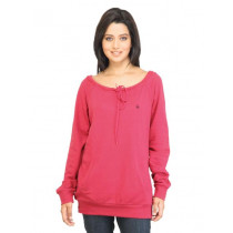 United Colors of Benetton Women Solid Pink Sweatshirt