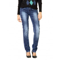 Spykar Women Washed Blue Jeans