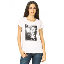 Flying Machine Women RN HS White Tshirts