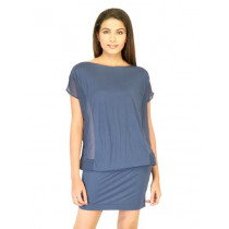 United Colors of Benetton Women Solid Blue Tunic
