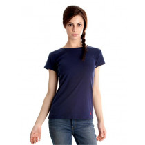 Femella Women Navy Blue T-shirt