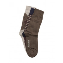 United Colors of Benetton Men Pack of 3 Brown Socks