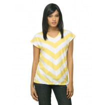 Wrangler Women Chervon Yellow T-shirt