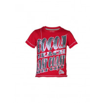 Doodle Boys Printed Red T-shirt