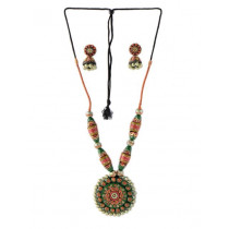 Adrika Green Teracotta  Jewellery Set