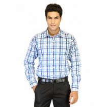 Genesis Men Blue Square Shirt