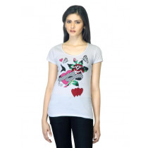 Jealous 21 Women Printed White T-shirt