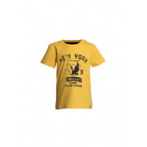 Gini and Jony Boys Printed Yellow T-shirt