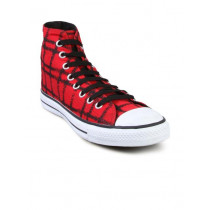 Converse Unisex Chuck Taylor Stitch Print HI Red Canvas Shoe