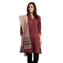 Fabindia Women Printed Rust Stole
