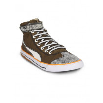 Puma Unisex Mid Pixles Olive Orange Shoes