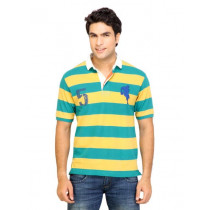 Arrow Sport Men Stripes Yellow Polo Tshirts