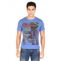 Spykar Men Printed Blue T-Shirts