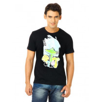 United Colors of Benetton Men Printed Black Tshirts