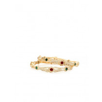 Royal Diadem Set of 2 Golden Bangles