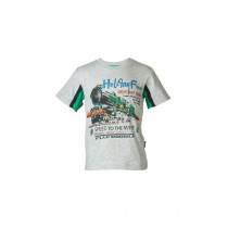 Doodle Boys Printed Grey T-shirt