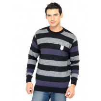Scullers Men Stripes Blue Sweaters