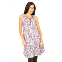 W Women Printed White Kurtas