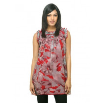Sepia Women Printed Red Tunic