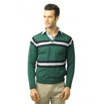U.S. Polo Assn. Men Stripes Green Sweater