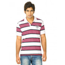 Flying Machine Men White Polo Tshirts