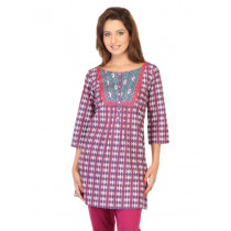 W Women Printed Purple Kurtis