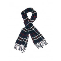 Lino Perros Men Navy Blue Check Scarf