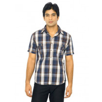 Wrangler Men Wander Wheels Navy Blue Shirts