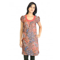 Visudh Blue Printed Ethnic Kurta