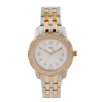 Timex Women Silver-Toned Dial Watch T2N148