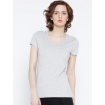 Jockey Women Grey Melange T-shirt 1359